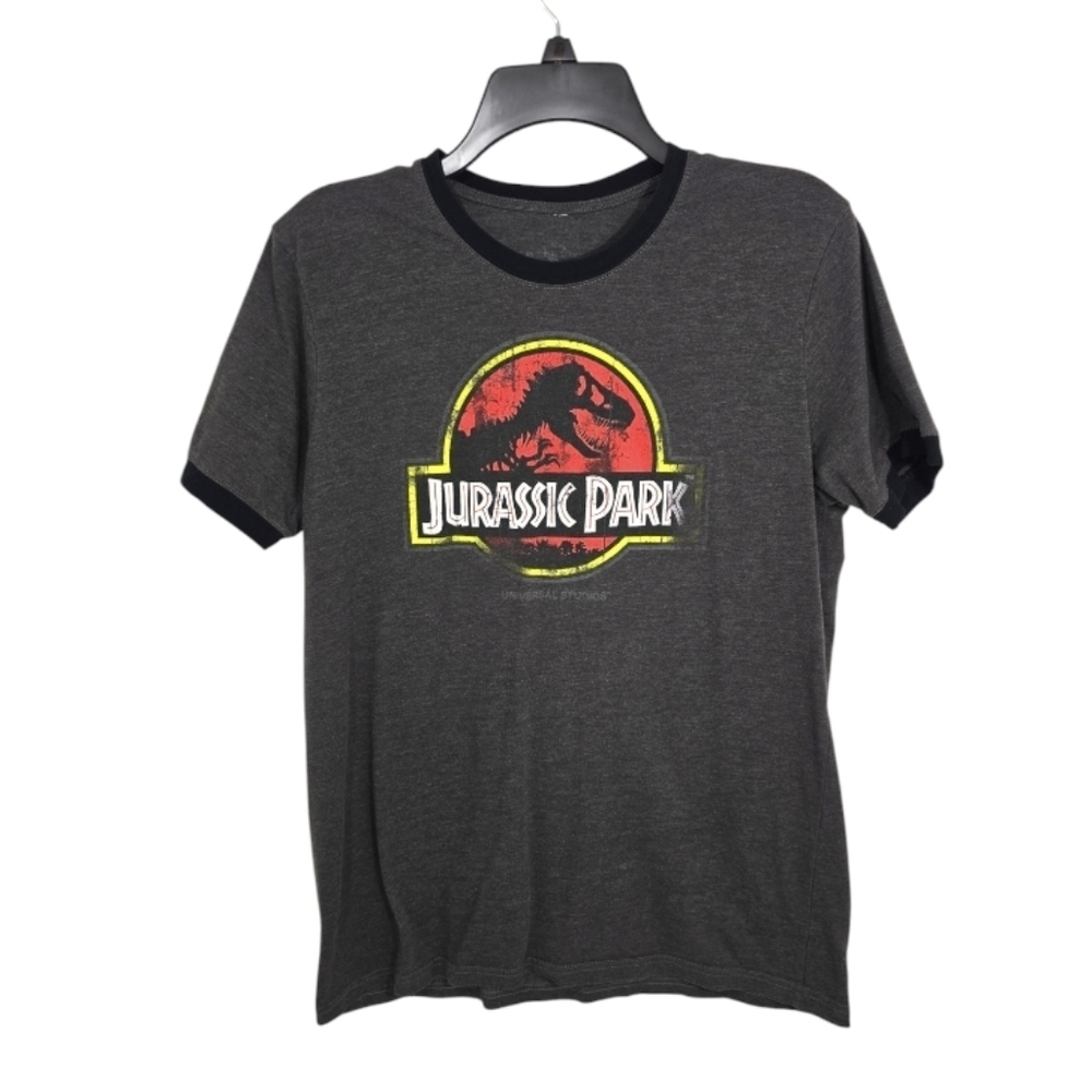 {Universal Studios} Men's Vintage Jurassic Park Print Grey Tshirt